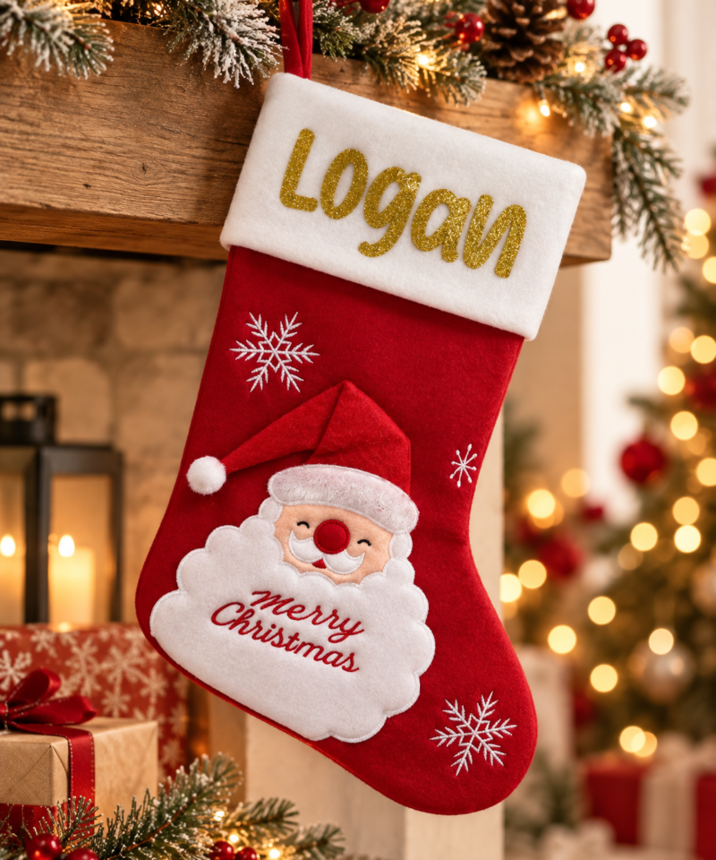 Alternative view of Personalised Christmas Stocking | Custom Name