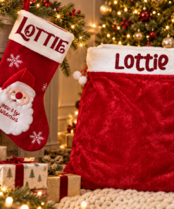 Personalised Luxury Santa Sack – Red Plush Christmas Gift Bag - Image 5